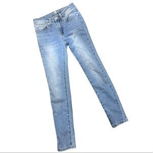 7 FOR ALL MANKIND GIRLS THE SKINNY LIGHT BLUE JEANS SIZE 10